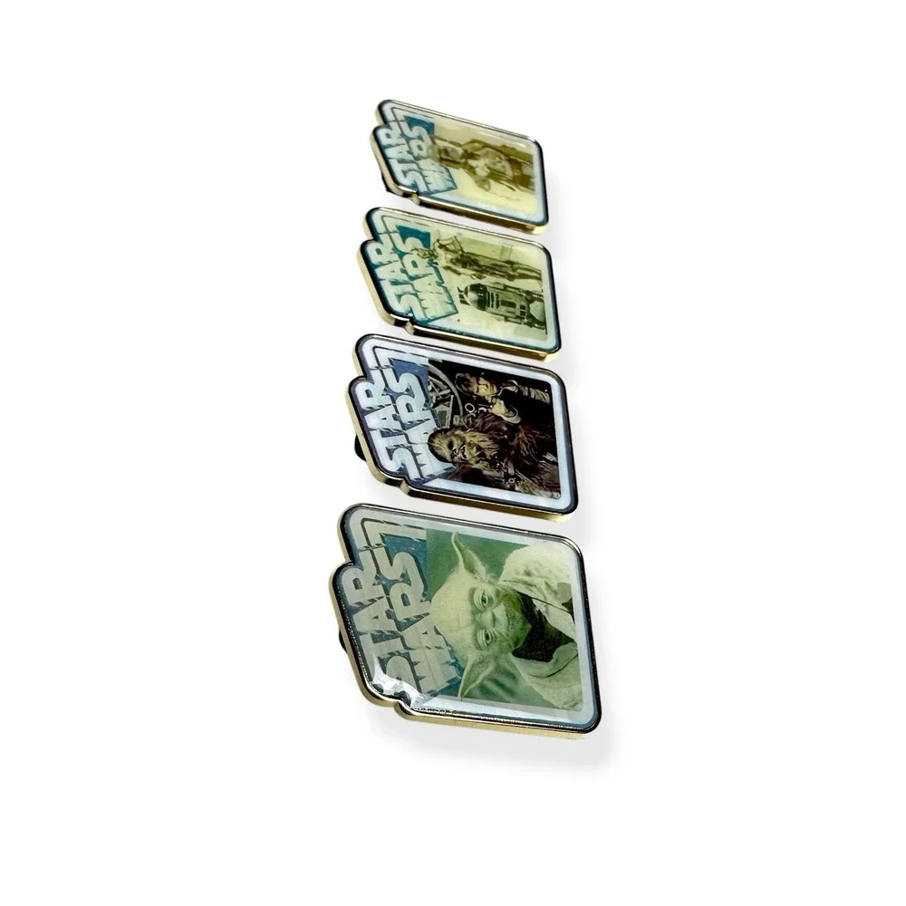Disney Star Wars 4 Pin Lot Mystery Collection Yoda R2D2 C-3PO Han Solo Boba Fett
